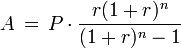 Amortization Formula